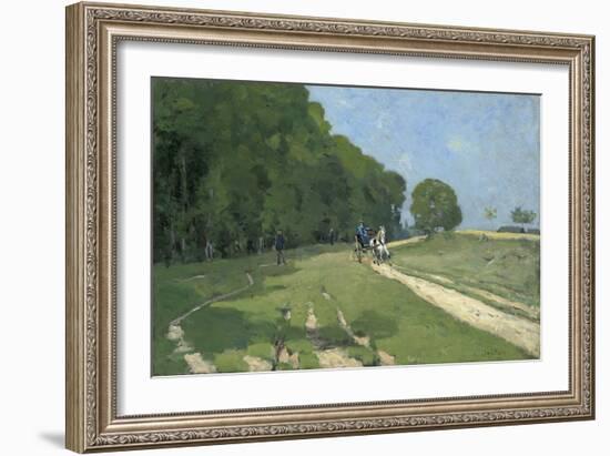 Path Near the Parc De Courances; Chemin Pres Du Parc De Courances, 1868-Alfred Sisley-Framed Giclee Print