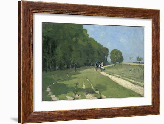 Path Near the Parc De Courances; Chemin Pres Du Parc De Courances, 1868-Alfred Sisley-Framed Giclee Print