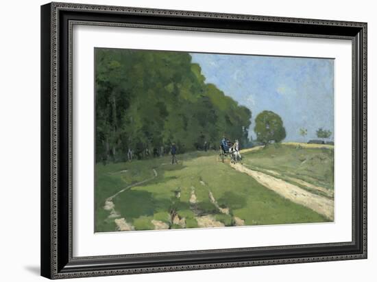 Path Near the Parc De Courances; Chemin Pres Du Parc De Courances, 1868-Alfred Sisley-Framed Giclee Print