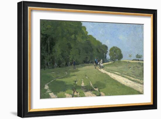 Path Near the Parc De Courances; Chemin Pres Du Parc De Courances, 1868-Alfred Sisley-Framed Giclee Print