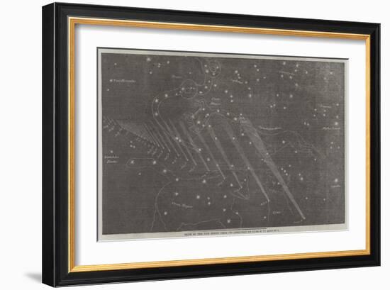 Path of the New Comet from its Discovery on 30 June to 9 August-null-Framed Giclee Print