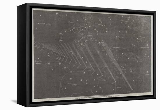 Path of the New Comet from its Discovery on 30 June to 9 August-null-Framed Premier Image Canvas