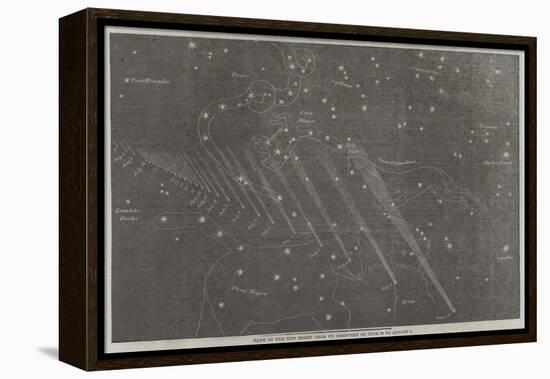 Path of the New Comet from its Discovery on 30 June to 9 August-null-Framed Premier Image Canvas