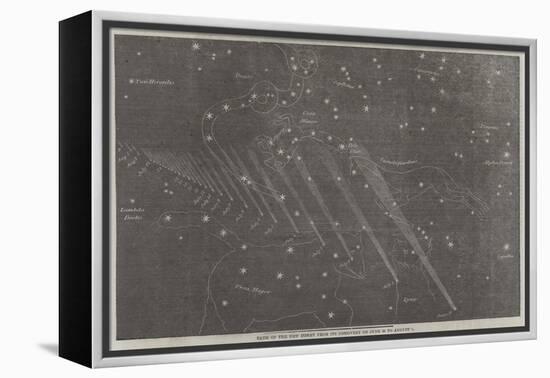 Path of the New Comet from its Discovery on 30 June to 9 August-null-Framed Premier Image Canvas