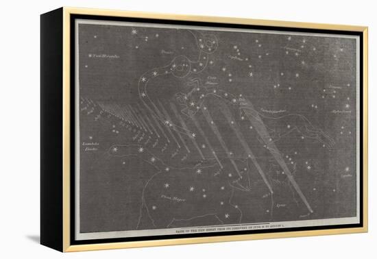 Path of the New Comet from its Discovery on 30 June to 9 August-null-Framed Premier Image Canvas
