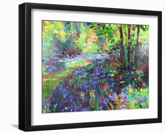 Path Through the Bluebells-Sylvia Paul-Framed Giclee Print