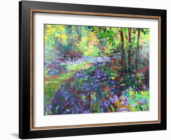 Path Through the Bluebells-Sylvia Paul-Framed Giclee Print