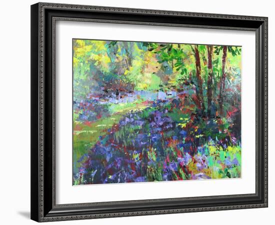 Path Through the Bluebells-Sylvia Paul-Framed Giclee Print