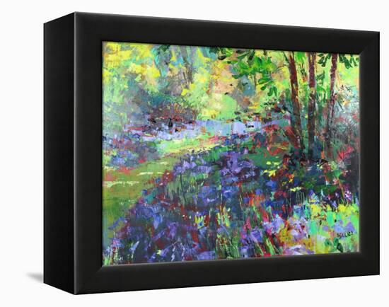 Path Through the Bluebells-Sylvia Paul-Framed Premier Image Canvas