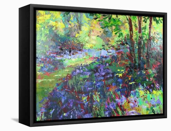 Path Through the Bluebells-Sylvia Paul-Framed Premier Image Canvas