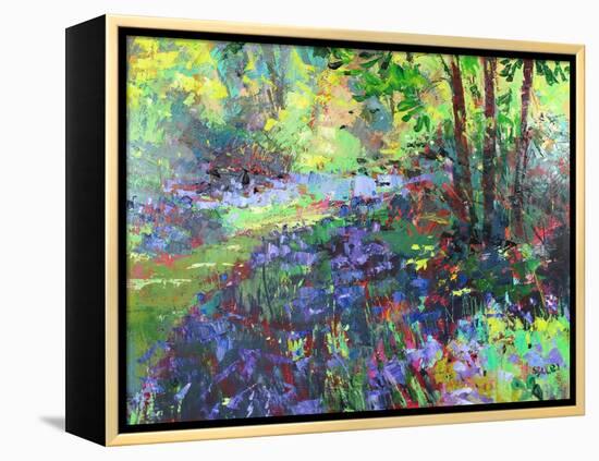 Path Through the Bluebells-Sylvia Paul-Framed Premier Image Canvas