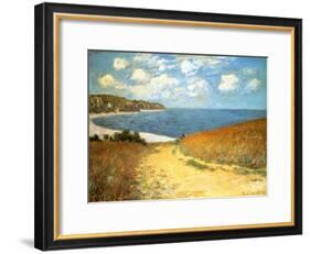 Path Through the Corn at Pourville, 1882-Claude Monet-Framed Art Print