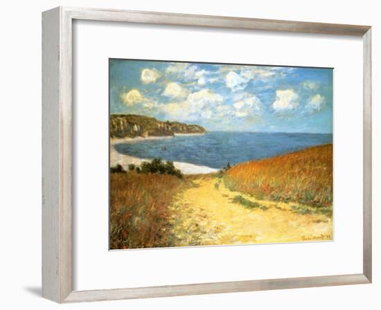 Path Through the Corn at Pourville, 1882-Claude Monet-Framed Art Print