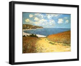 Path Through the Corn at Pourville, 1882-Claude Monet-Framed Art Print
