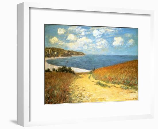 Path Through the Corn at Pourville, 1882-Claude Monet-Framed Art Print