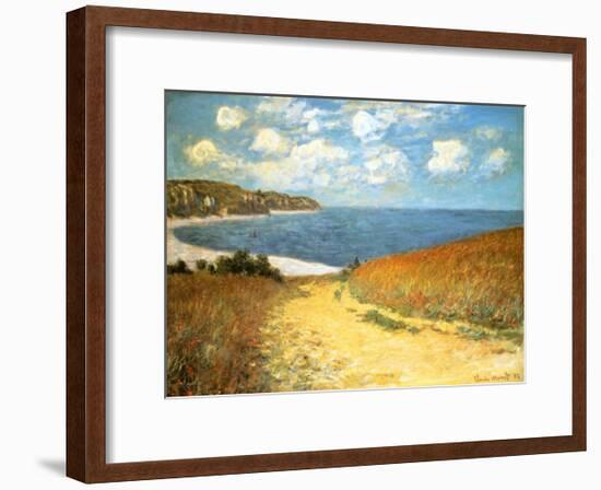 Path Through the Corn at Pourville, 1882-Claude Monet-Framed Art Print