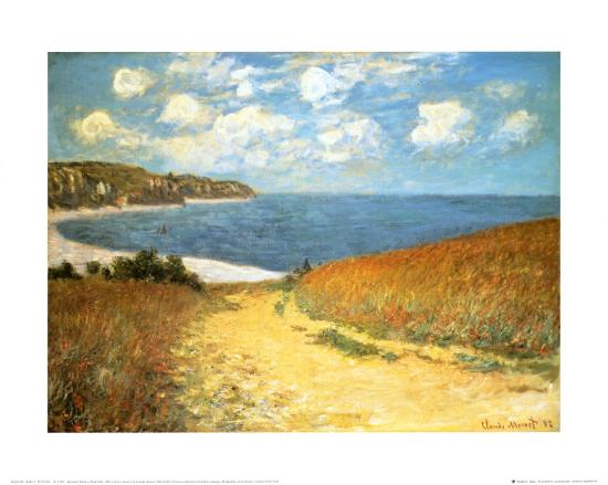 Path Through the Corn at Pourville, 1882-Claude Monet-Framed Art Print