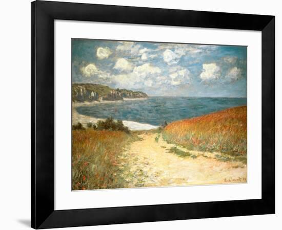 Path Through the Corn at Pourville, c.1882-Claude Monet-Framed Art Print