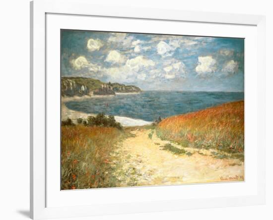 Path Through the Corn at Pourville, c.1882-Claude Monet-Framed Art Print