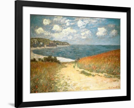 Path Through the Corn at Pourville, c.1882-Claude Monet-Framed Art Print