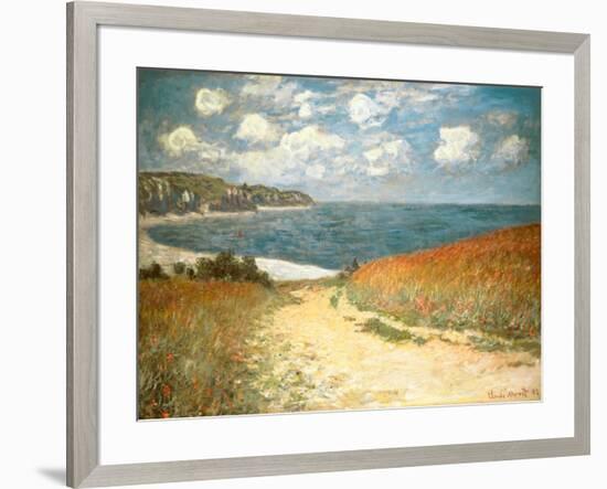 Path Through the Corn at Pourville, c.1882-Claude Monet-Framed Art Print