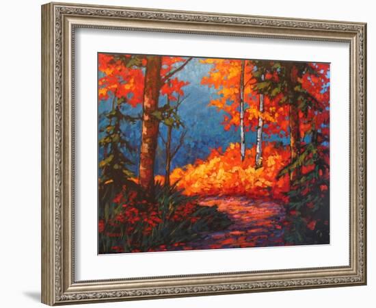 Path to Kaaterskill Falls in Autumn-Patty Baker-Framed Art Print