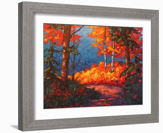 Path to Kaaterskill Falls in Autumn-Patty Baker-Framed Art Print