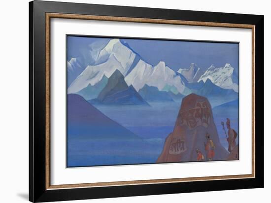 Path to Kailas, 1932 (Tempera on Canvas)-Nicholas Roerich-Framed Giclee Print