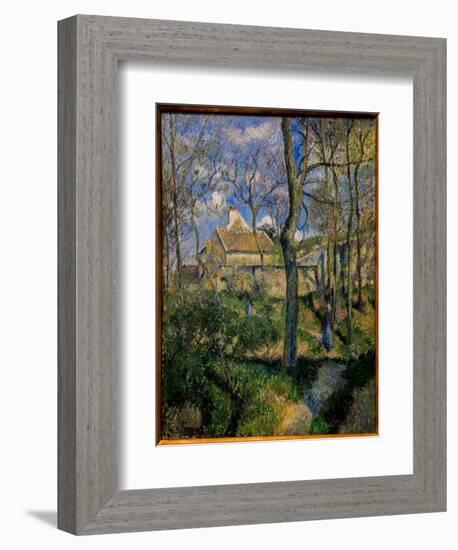 Path to Les Pouilleux, Pontoise. 1881 (Oil on Canvas)-Camille Pissarro-Framed Giclee Print