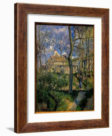 Path to Les Pouilleux, Pontoise. 1881 (Oil on Canvas)-Camille Pissarro-Framed Giclee Print