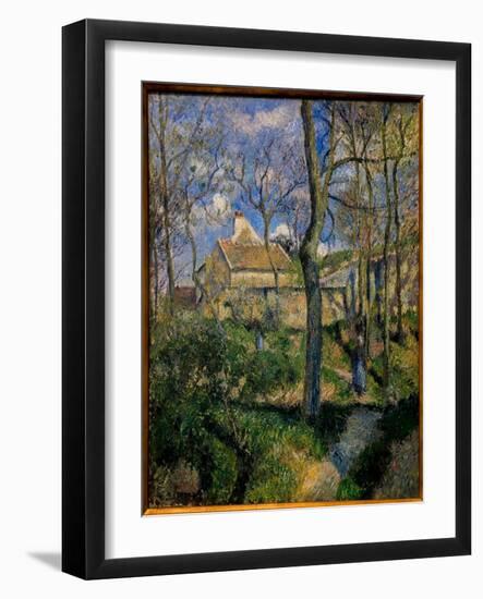 Path to Les Pouilleux, Pontoise. 1881 (Oil on Canvas)-Camille Pissarro-Framed Giclee Print