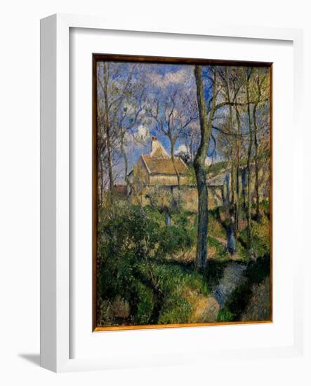 Path to Les Pouilleux, Pontoise. 1881 (Oil on Canvas)-Camille Pissarro-Framed Giclee Print