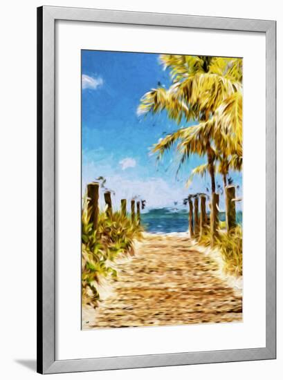 Path to the Beach II - In the Style of Oil Painting-Philippe Hugonnard-Framed Giclee Print