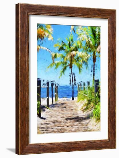 Path to the Beach III - In the Style of Oil Painting-Philippe Hugonnard-Framed Giclee Print