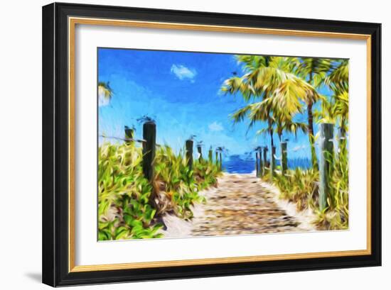 Path to the Beach - In the Style of Oil Painting-Philippe Hugonnard-Framed Giclee Print