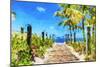 Path to the Beach - In the Style of Oil Painting-Philippe Hugonnard-Mounted Premium Giclee Print