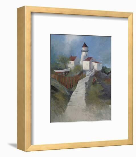 Path to the Lighthouse-Albert Swayhoover-Framed Art Print