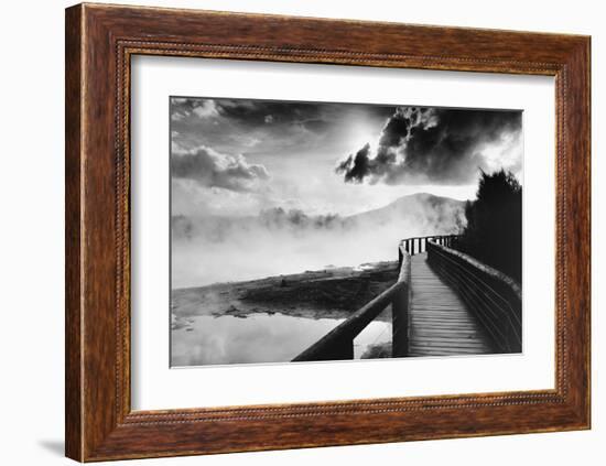 Path to Volcao, Rotorua, New Zealand-null-Framed Art Print