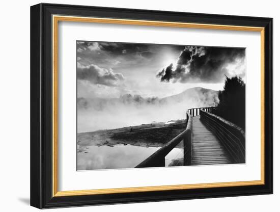 Path to Volcao, Rotorua, New Zealand-null-Framed Art Print