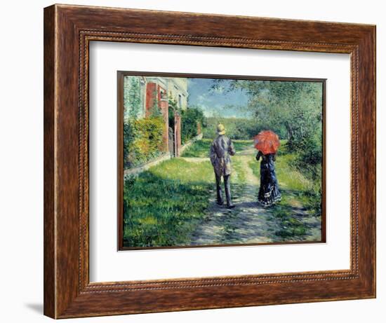 Path Up. Couple Walking in the Countryside. Painting by Gustave Caillebotte (1848-1894), 19Th Centu-Gustave Caillebotte-Framed Giclee Print