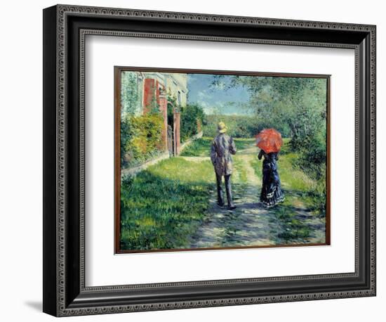 Path Up. Couple Walking in the Countryside. Painting by Gustave Caillebotte (1848-1894), 19Th Centu-Gustave Caillebotte-Framed Giclee Print