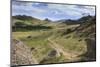 Path Winds Past Hills and Tourist Ger Camp Towards Distant Mountains in Summer, Central Mongolia-Eleanor Scriven-Mounted Photographic Print