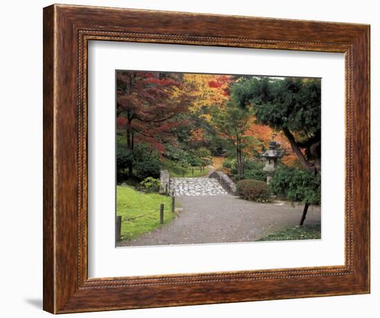 Pathway and Stone Bridge at the Japanese Garden, Seattle, Washington, USA-Jamie & Judy Wild-Framed Photographic Print