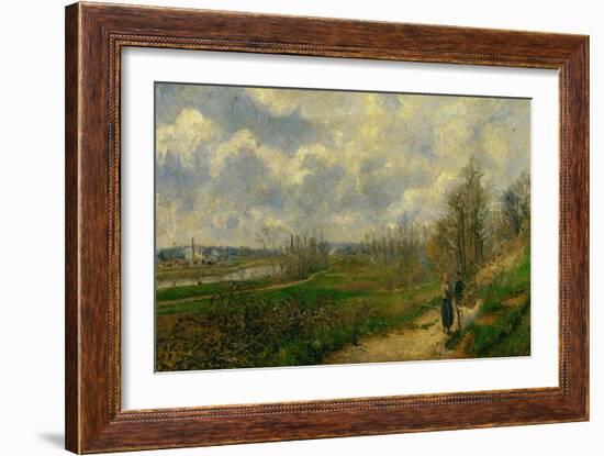 Pathway at Lechou, 1878-Camille Pissarro-Framed Giclee Print