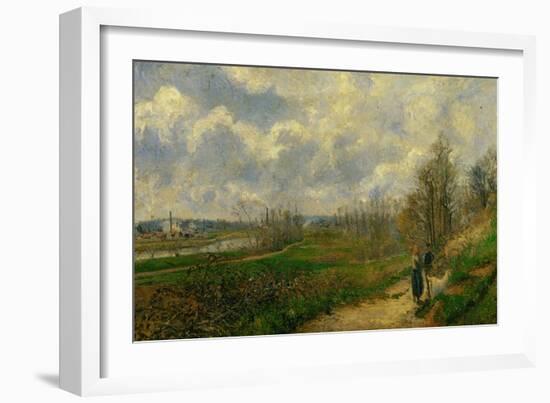 Pathway at Lechou, 1878-Camille Pissarro-Framed Giclee Print