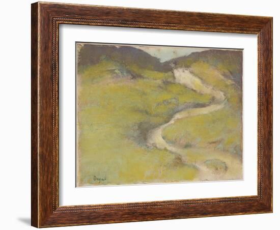 Pathway in a Field, 1890-Edgar Degas-Framed Giclee Print