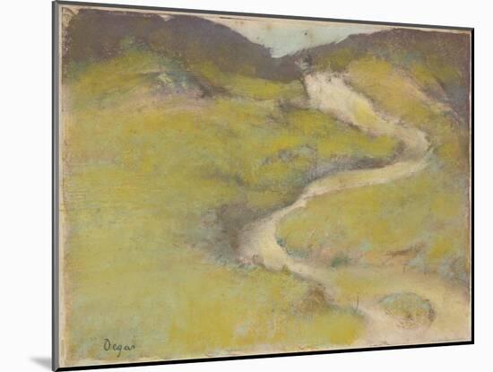 Pathway in a Field, 1890-Edgar Degas-Mounted Giclee Print