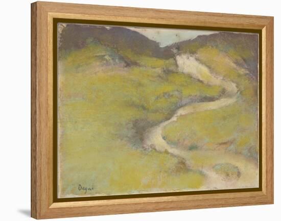 Pathway in a Field, 1890-Edgar Degas-Framed Premier Image Canvas