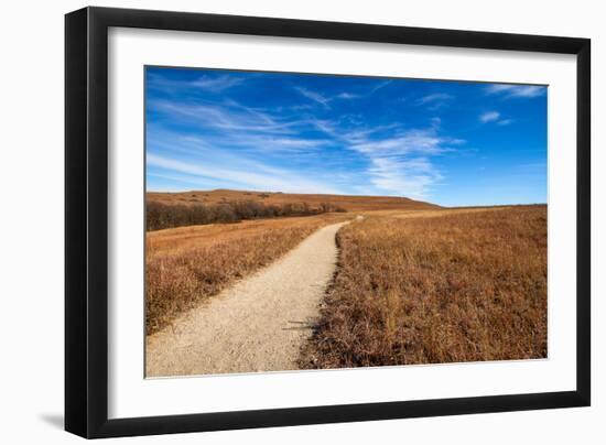 Pathway into the Prairie-tomofbluesprings-Framed Photographic Print