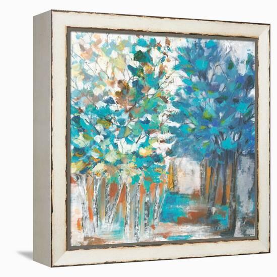 Pathway of Blue-Eva Watts-Framed Stretched Canvas